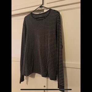 J. CREW  | Striped long-sleeve washed jersey tee | Large (L)
